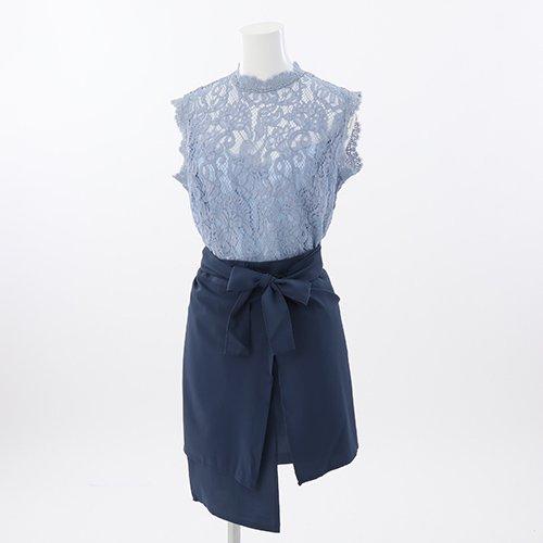 キャバドレス ナイトドレス ミニドレス セットアップ ツーピース ハイウエスト ノースリーブ タイト リボン レース レディース ブルー グラシア キャバドレス ナイトドレス ミニドレス セットアップ ツーピース ハイウエスト ノースリーブ タイト リボン レース レディース ブルー グラシア