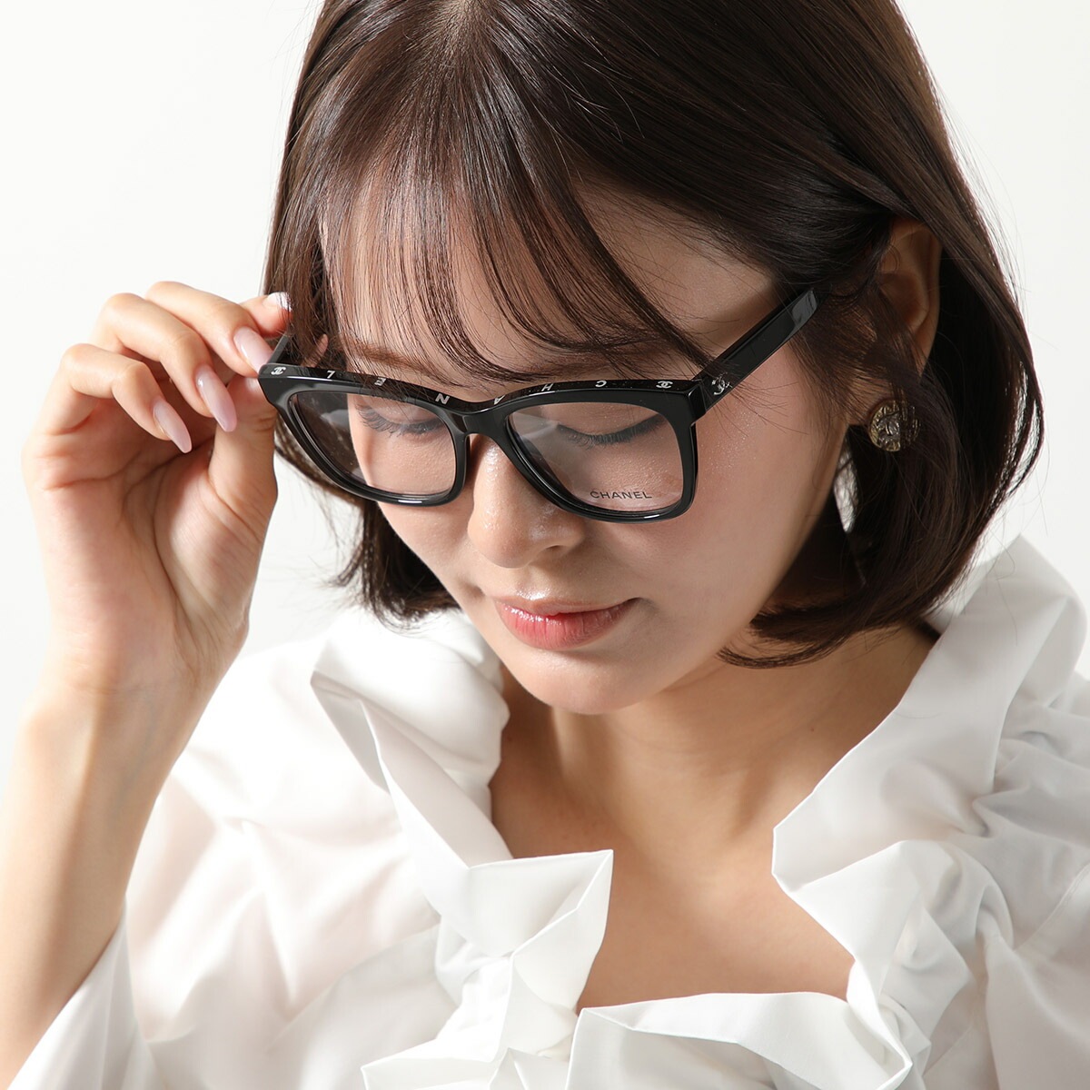 CHANEL シャネル メガネ 3392 レディース スクエア型 ウェリントン型 フルリム セルフレーム 黒縁 べっ甲 CCマーク ココマーク 伊達メガネ ダテ めがね