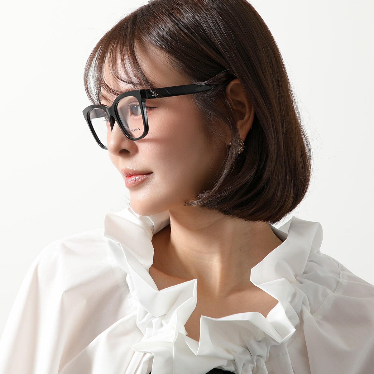 CHANEL シャネル メガネ 3392 レディース スクエア型 ウェリントン型 フルリム セルフレーム 黒縁 べっ甲 CCマーク ココマーク 伊達メガネ ダテ めがね