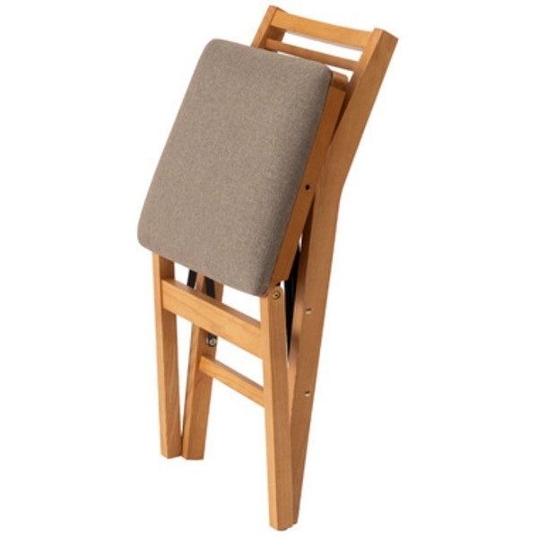 フォールディングチェア ナチュラル 約W46xD52xH80xSH45.5cm