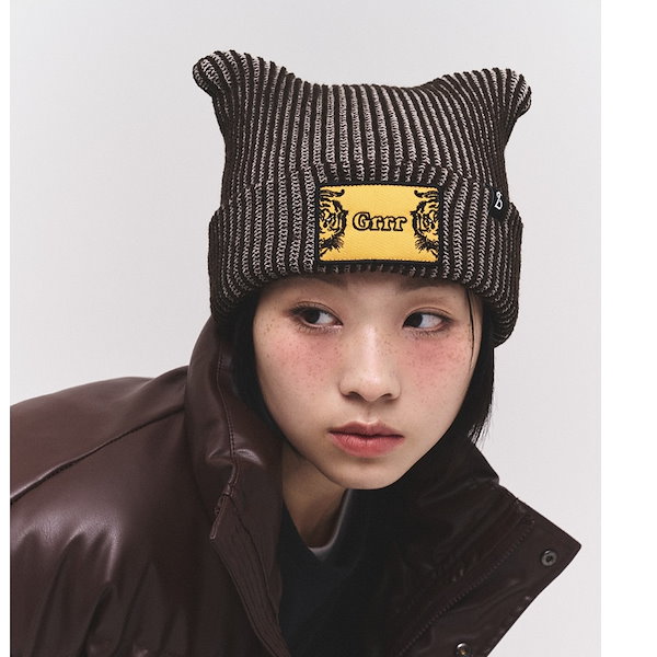 【BLACK SANDS】Animal Wappen Tiger Beanie▲SEVENTEEN着用 BLACK SANDS】Animal Wappen Tiger Beanie△SEVENTEEN着用