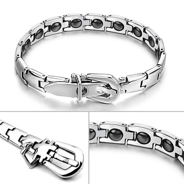 ファッションメンズレディースチタン鋼磁気バックルブレスレット ファッションメンズレディースチタン鋼磁気バックルブレスレット