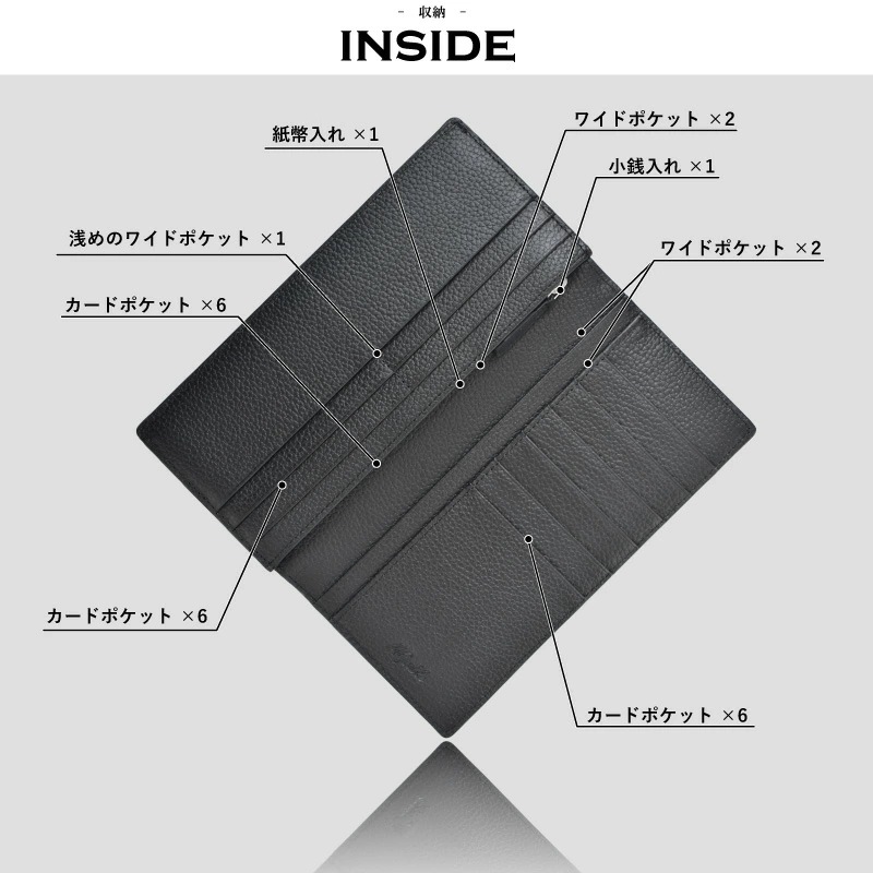ゴートレザー 本革 長財布 メンズ 札入れ 小銭入れ付 薄い 訳あり 山羊 グラデーション ムラ染 かぶせ ビジネス 男性 ギフト プレゼント