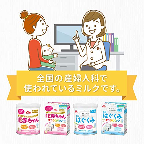 森永 はぐくみ エコらくパック つめかえ用 1600g (400g2袋2箱) 景品付き【入れかえタイプの粉ミルク】[新生児 赤ちゃん 0ヶ月1歳頃]