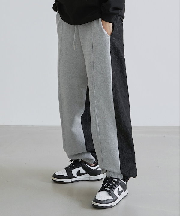 BTS V着用●SLOW RECORD HOUSE●ASURA DENIM SWEAT PANT 大人気 SLOW RECORD HOUSE☆ASURA Denim Sweat Pants (SLOW RECORD