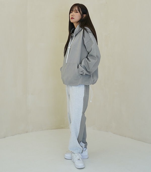 ◇SLOW RECORD HOUSE◇ Asura Denim Sweatpants Neutral Gray MUSINSA | SLOW RECORD HOUSE Asura Denim Sweat Pants_Neutral Gray