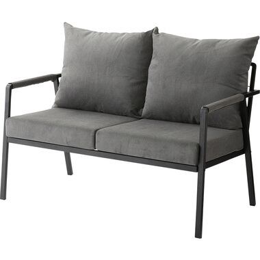 コーデュロイと黒アイアン脚のインダストリアルな2人掛ソファ 北欧 インダストリアル ソファ 黒 ブラック リビング コーデュロイと黒アイアン脚のインダストリアルな2人掛ソファ 北欧 インダストリアル ソファ 黒 ブラック リビング