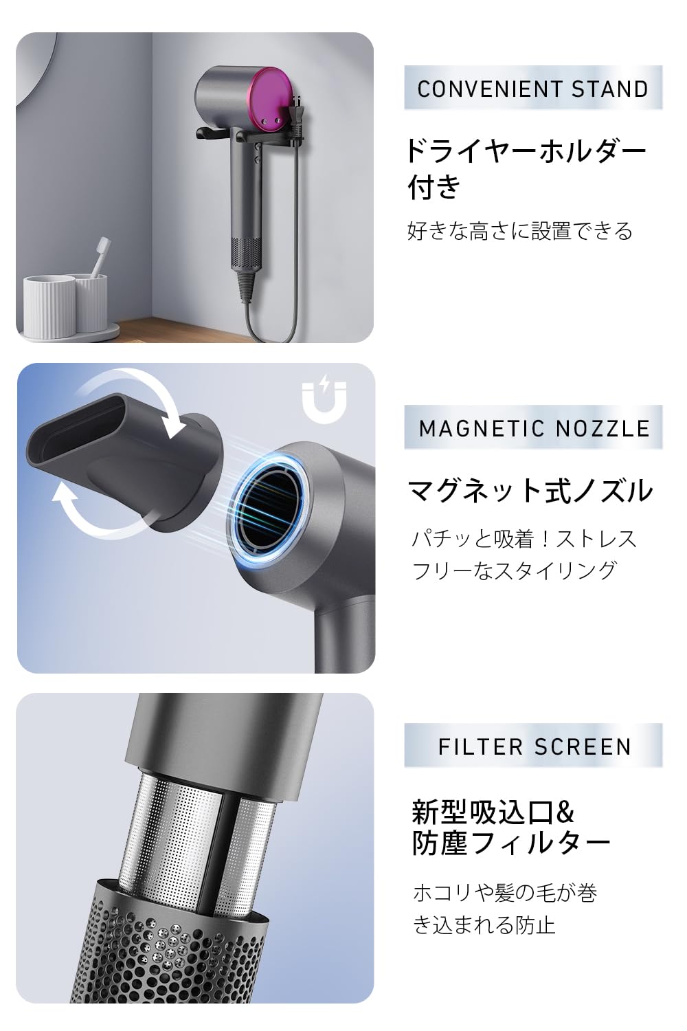 ドライヤー 大風量 【2025先端モデル・温度&風速表示】 ヘアドライヤー 速乾 美髪 高速ドライヤー 1400W 高濃度マイナスイオン 40m/s高風速 4段階温度調節&3段階風量 AIスマート温度 ドライヤー 大風量 【2025先端モデル・温度&風速表示】 ヘアドライヤー 速乾 美髪 高速ドライヤー 1400W 高濃度マイナスイオン 40m/s高風速 4段階温度調節&3段階風量 AIスマート温度