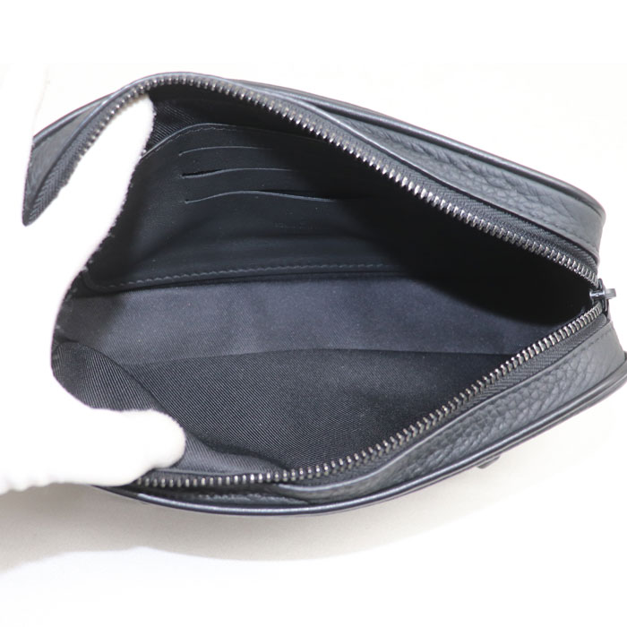 LOUIS VUITTON ルイヴィトン ポシェット ヴォルガ セカンドバッグ トリヨン モノグラム ブラック M55703 IC メンズ 中古