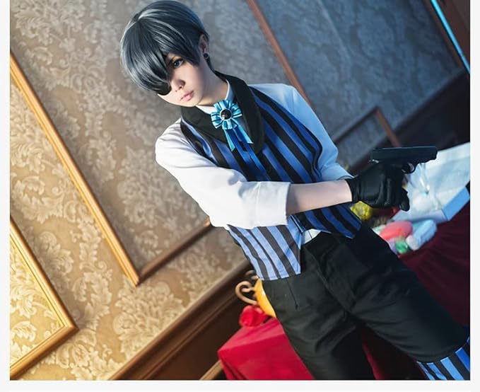 コスプレ衣装 黒執事 劇場版 シエル 風 豪華セット 礼服 コスプレ衣装 +かつら コスプレ衣装 黒執事 劇場版 シエル 風 豪華セット 礼服 コスプレ衣装 +かつら