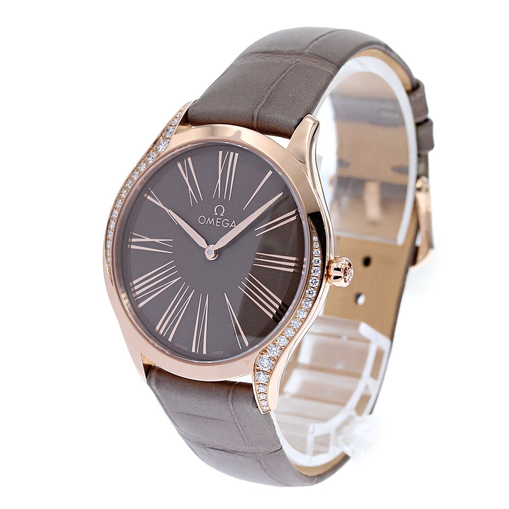 オメガ OMEGA 428.58.36.60.13.001 デビル トレゾア K18PG サイドダイヤ クォーツ レディース 美品 箱・保証書付き_791623【中古】 オメガ OMEGA 428.58.36.60.13.001 デビル トレゾア K18PG サイドダイヤ クォーツ レディース 美品 箱・保証書付き_791623【中古】