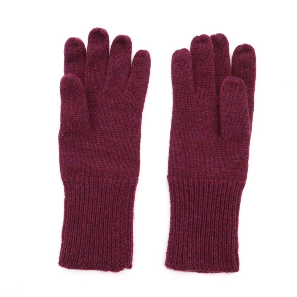 オーブロゴ レザー切替 手袋 ボルドー レディース オーブロゴ レザー切替 手袋 ボルドー レディース