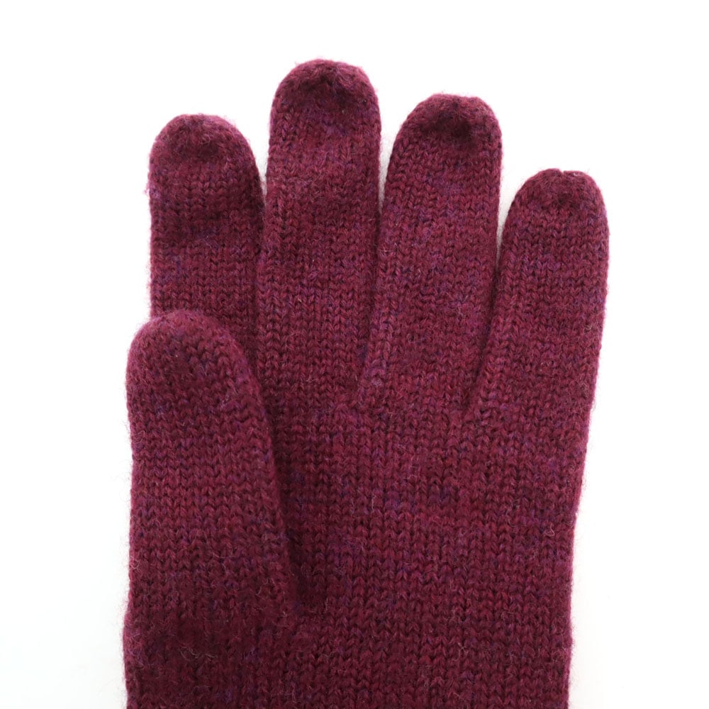 オーブロゴ レザー切替 手袋 ボルドー レディース オーブロゴ レザー切替 手袋 ボルドー レディース