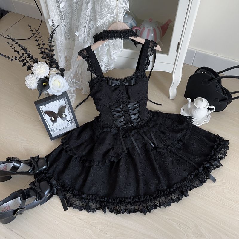二次元 オリジナルデザインロリータ洋装が可愛いキャミソールワンピース夏服