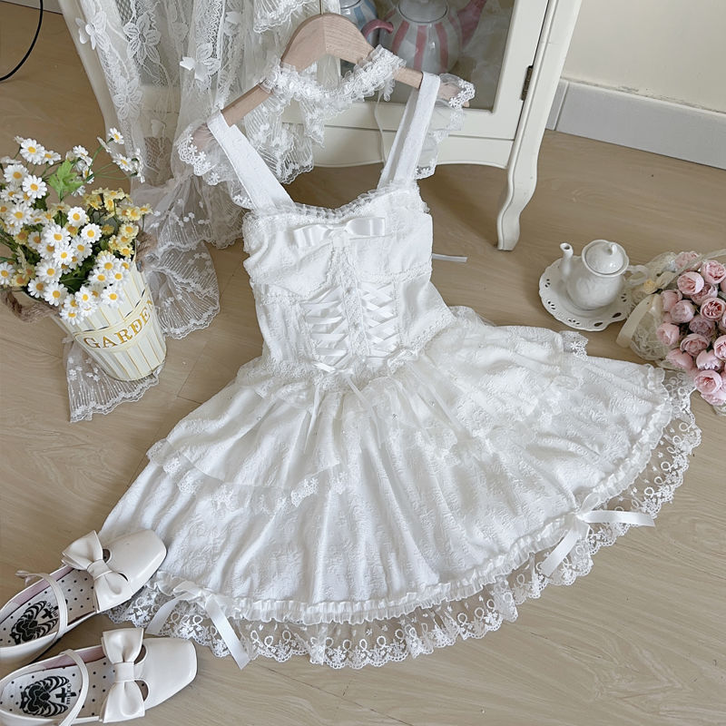 二次元 オリジナルデザインロリータ洋装が可愛いキャミソールワンピース夏服