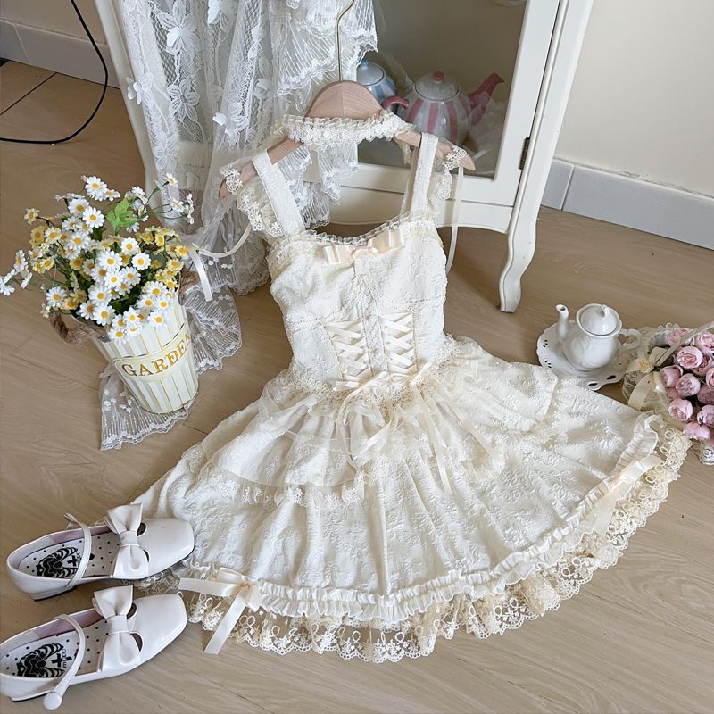 二次元 オリジナルデザインロリータ洋装が可愛いキャミソールワンピース夏服