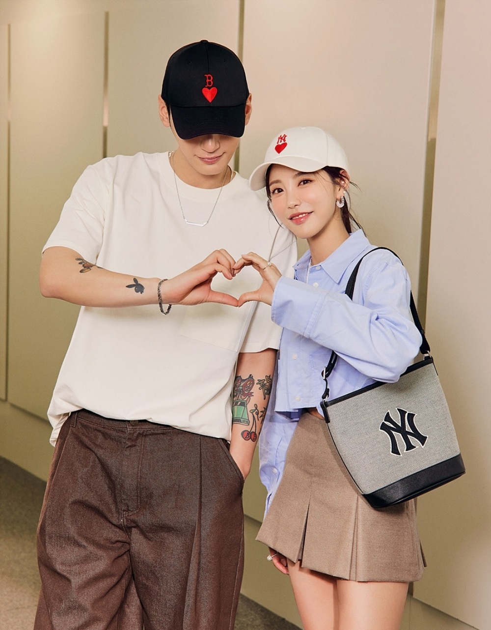 クーポン贈呈/MLB KOREA /Heart Structure Ball Cap/ユニ