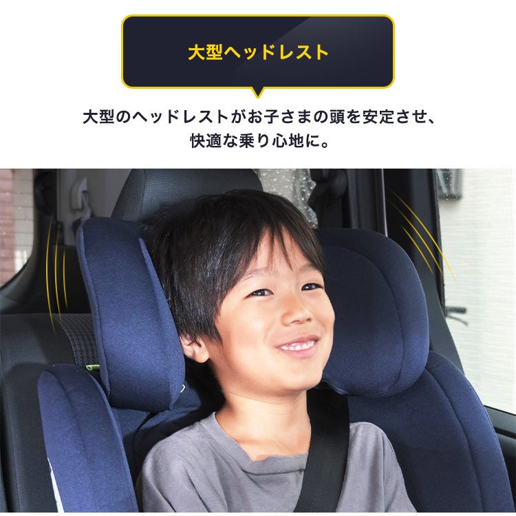 チャイルドシート ベビー ジュニアシート チャイルドシート ISOFIX回転式 ダークブラック ダークグレー デニムブルー (D) メガ割