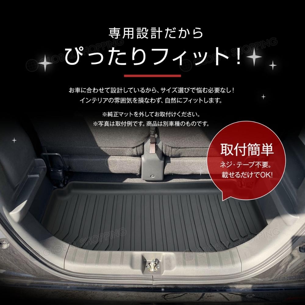 N-WGN NWGN Nワゴン カスタム JH3 JH4 防水マット 3D立体マット ラゲッジマット トランクマット ラゲッジトレイ トランクトレイ ラゲッジカバー ラゲッジマット