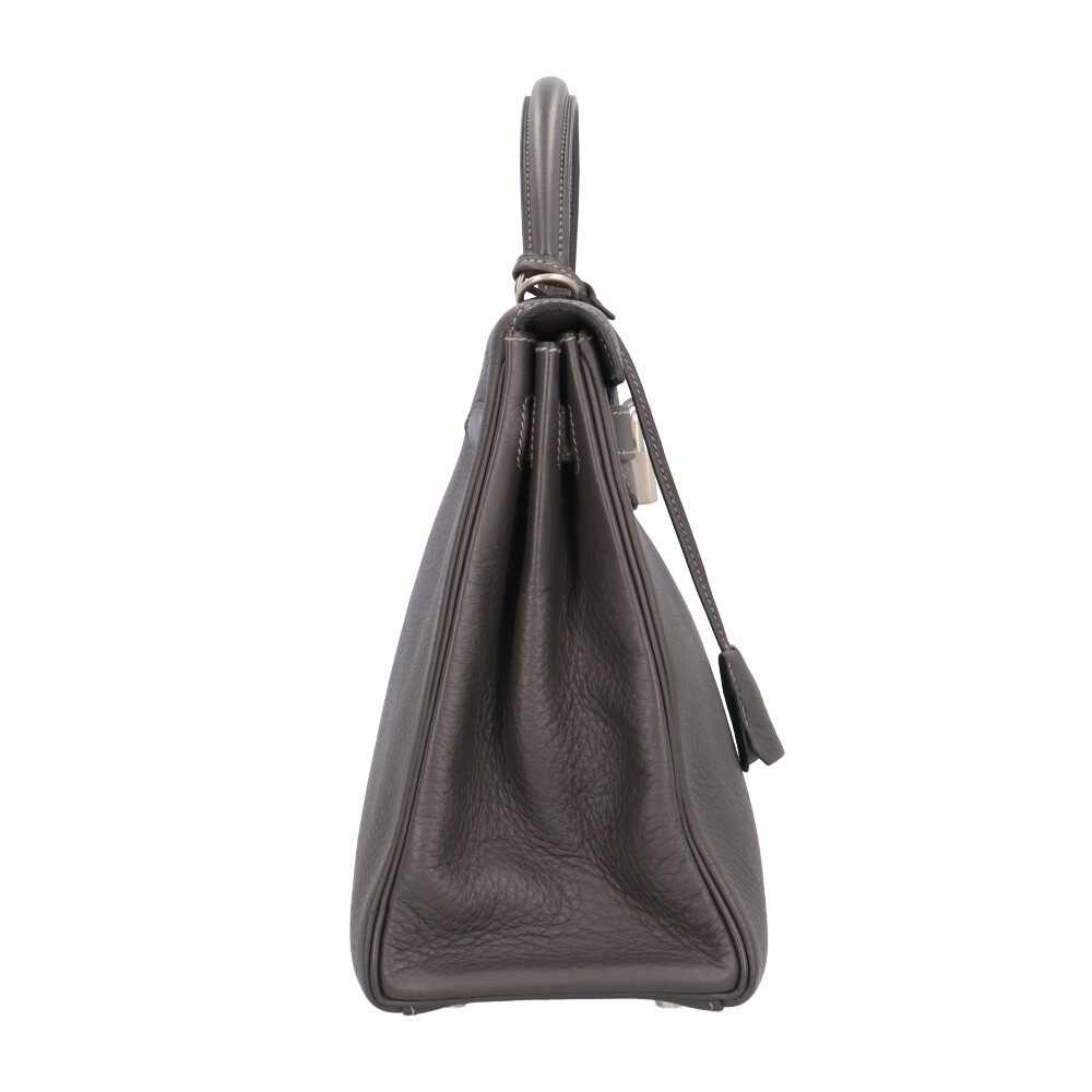 エルメス ケリー32 ハンドバッグ レザー グレー HERMES 中古 美品