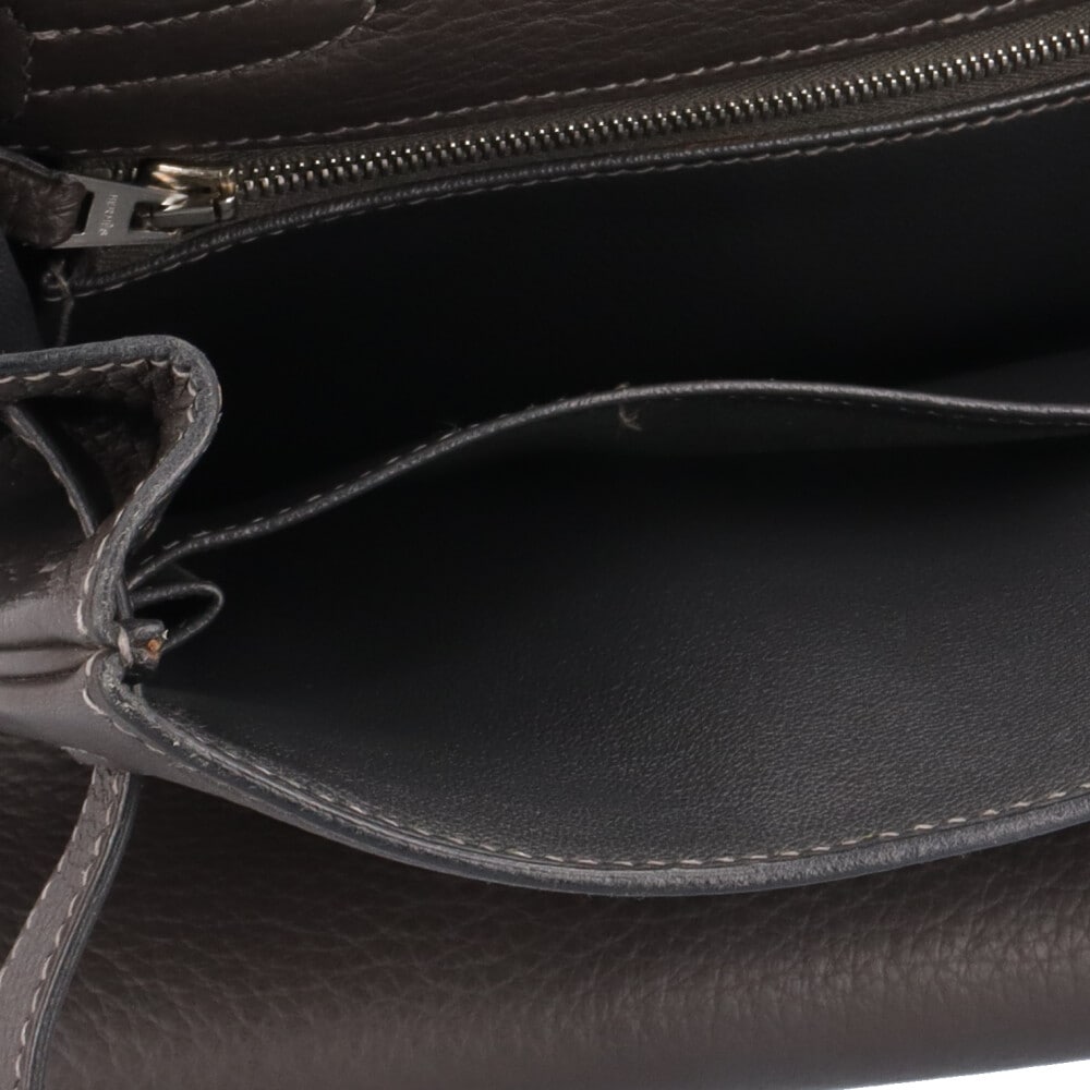 エルメス ケリー32 ハンドバッグ レザー グレー HERMES 中古 美品