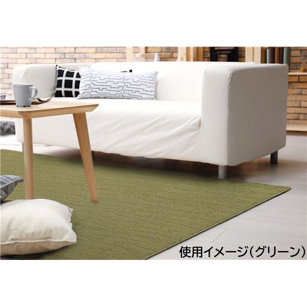 カーペット/ラグマット [江戸間12畳 ベージュ] ホットカーペット対応 『ポート』 プレーベル