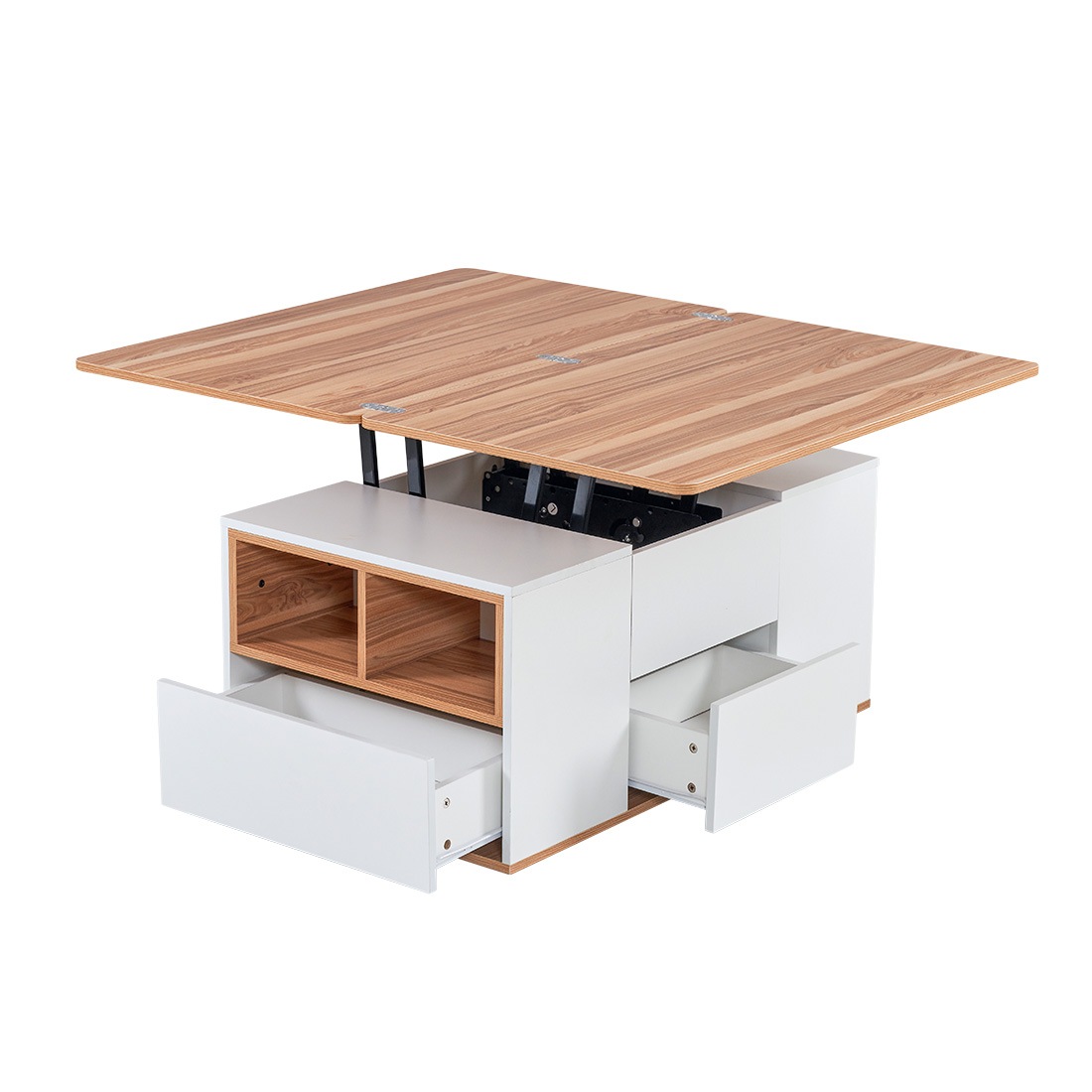 465テーブル センターテーブル 昇降式テーブル 高さ調節可能 幅100 折りたたみ 天板昇降 引出し 多機能 ダイニングテーブル【ホワイト】 465テーブル センターテーブル 昇降式テーブル 高さ調節可能 幅100 折りたたみ 天板昇降 引出し 多機能 ダイニングテーブル【ホワイト】