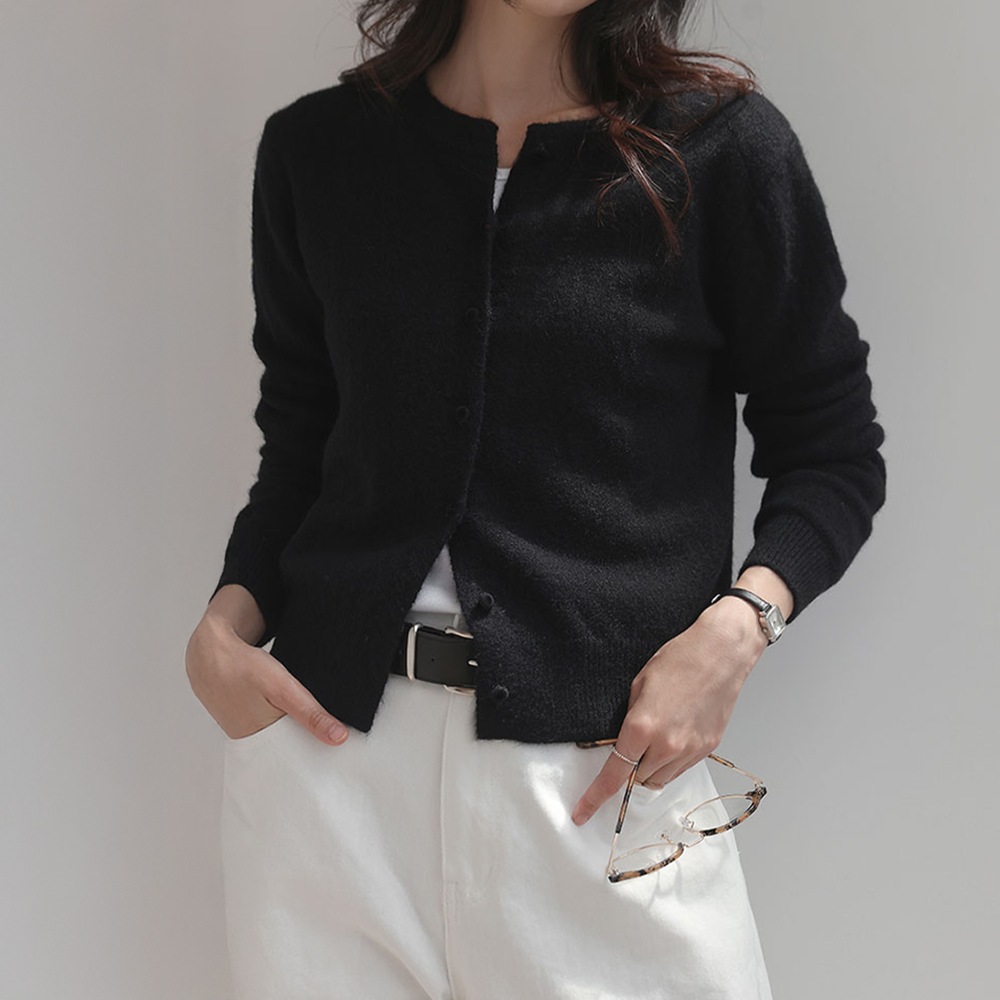 サロンティソフトラウンドニットカーディガン サロンティソフトラウンドニットカーディガン