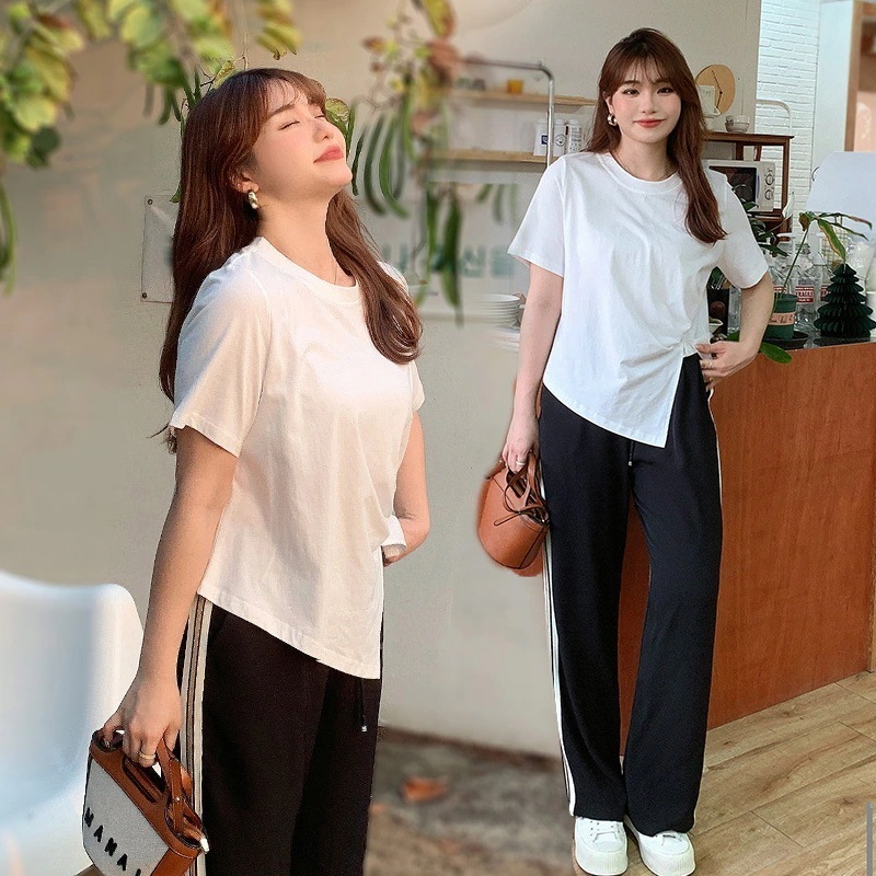 パンツレギンスゆったり 4L 上品 ズボン ワイドパンツフランス式のユニークなtシャツの大きいサイズは少し太っています 春夏 5L 秋冬 5l レディース 韓国ファッション 大きいサイズ