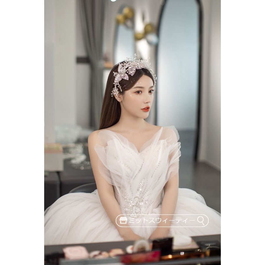 ウエディング カチューシャ ティアラ ビジュー 髪飾り 花嫁 ウェディング 結婚式 ヘッドドレス ブ ウエディング カチューシャ ティアラ ビジュー 髪飾り 花嫁 ウェディング 結婚式 ヘッドドレス ブ