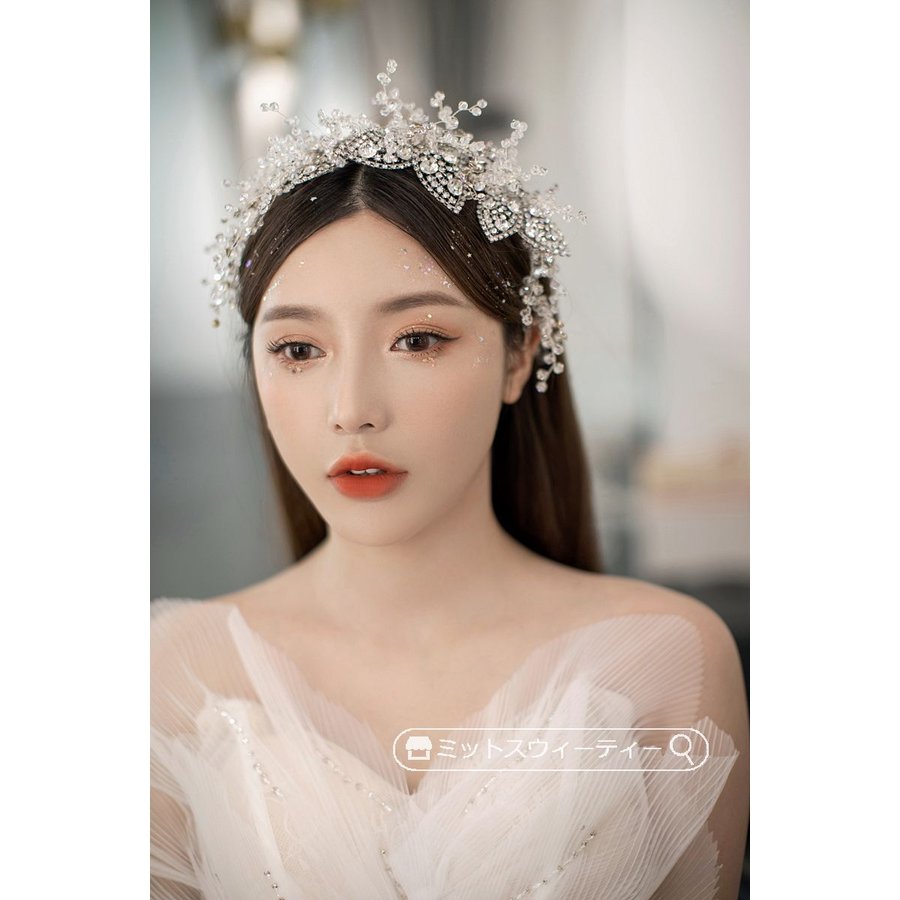 ウエディング カチューシャ ティアラ ビジュー 髪飾り 花嫁 ウェディング 結婚式 ヘッドドレス ブ ウエディング カチューシャ ティアラ ビジュー 髪飾り 花嫁 ウェディング 結婚式 ヘッドドレス ブ