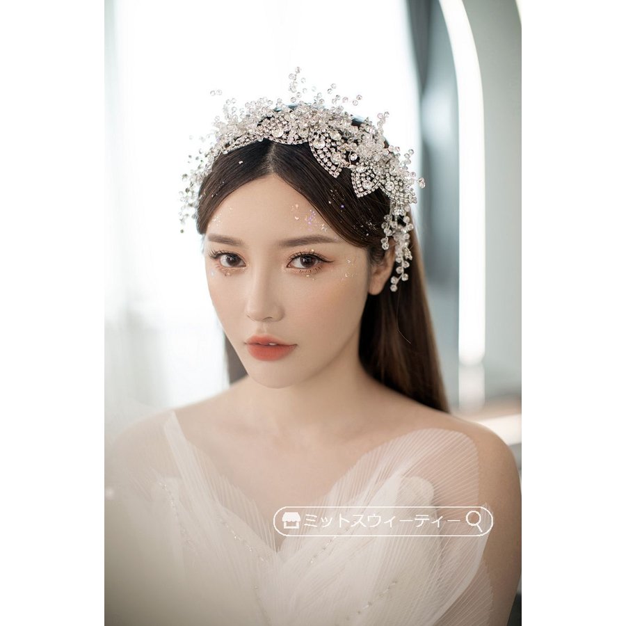 ウエディング カチューシャ ティアラ ビジュー 髪飾り 花嫁 ウェディング 結婚式 ヘッドドレス ブ ウエディング カチューシャ ティアラ ビジュー 髪飾り 花嫁 ウェディング 結婚式 ヘッドドレス ブ