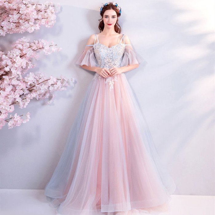 演奏会用ドレス グレー カラードレス ロングドレス パーティードレス ウェディングドレス 発表会 結