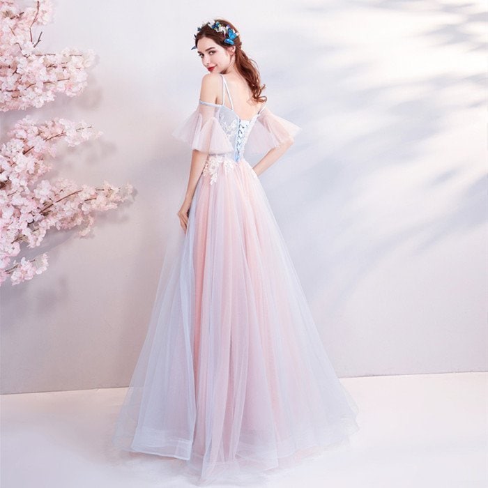 演奏会用ドレス グレー カラードレス ロングドレス パーティードレス ウェディングドレス 発表会 結