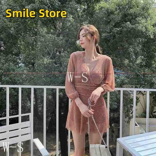 レディースオールインワン水着ワンピース水着長袖体型カバーシフォンVネック露出控えめ温泉用お湯用2colorM-XXL レディースオールインワン水着ワンピース水着長袖体型カバーシフォンVネック露出控えめ温泉用お湯用2colorM-XXL