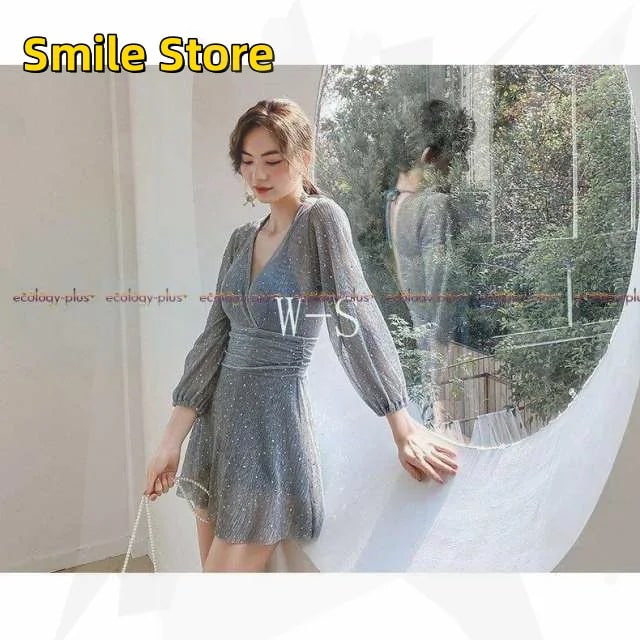 レディースオールインワン水着ワンピース水着長袖体型カバーシフォンVネック露出控えめ温泉用お湯用2colorM-XXL レディースオールインワン水着ワンピース水着長袖体型カバーシフォンVネック露出控えめ温泉用お湯用2colorM-XXL