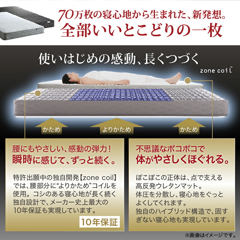 [組立設置付]棚コンセント付き 引き出し収納ベッド [エヴァーX] [ゾーンコイルマットレス付き] シングル [フレーム色]ダークグレー [マットレス色]ブラック