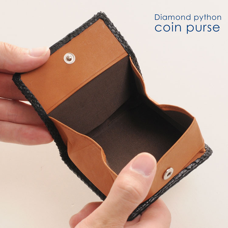 パイソンレザーコインケース ネコポス対応 パイソンレザーコインケース ネコポス対応