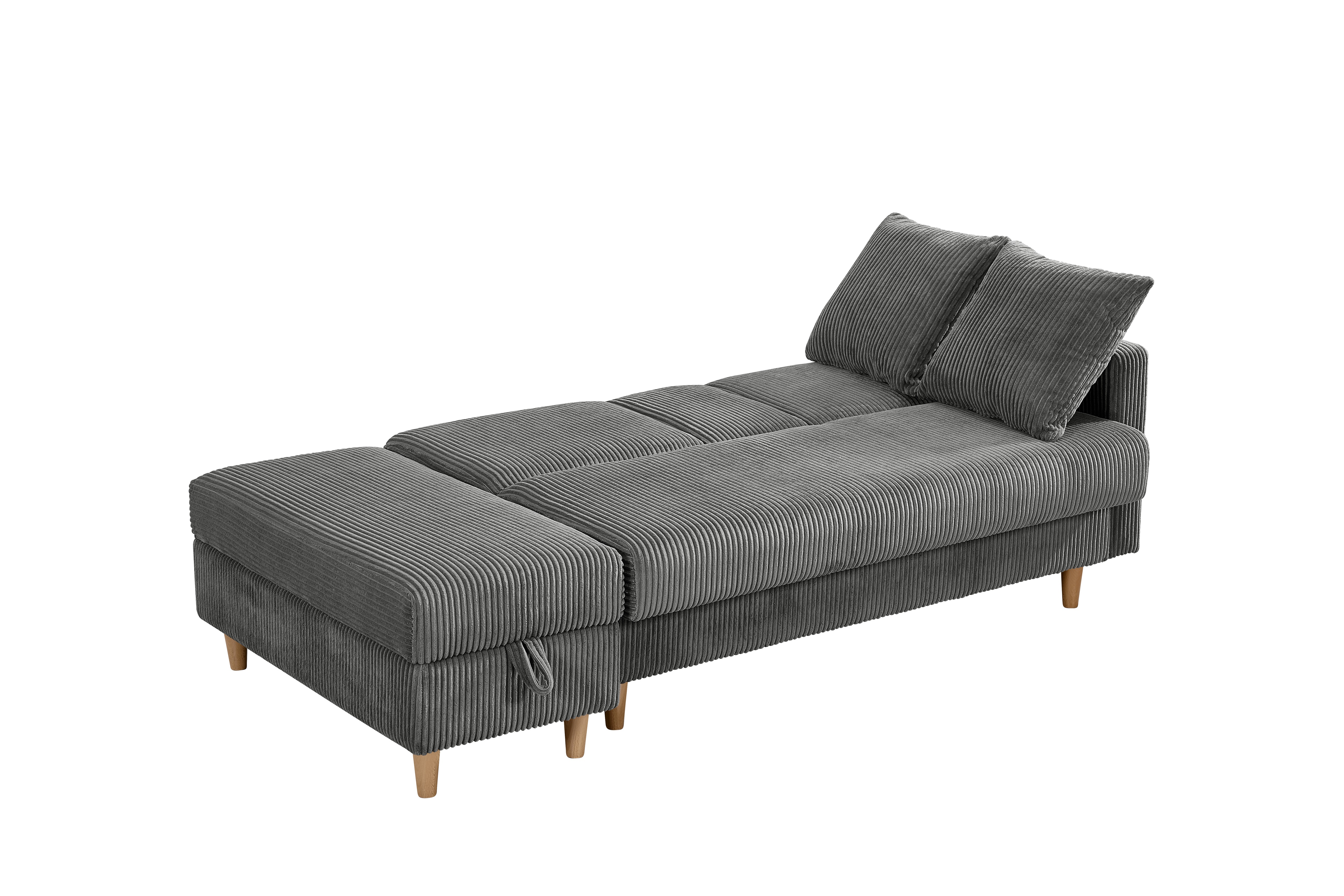 【国内発送.送.料.無.料！】ソファ ソファーベッド 3人掛け カウチソファ 多機能ソファ オットマン付き たくさん収納 レイアウト自由 左右側とも取り付けるアームレスト クッション2個 47