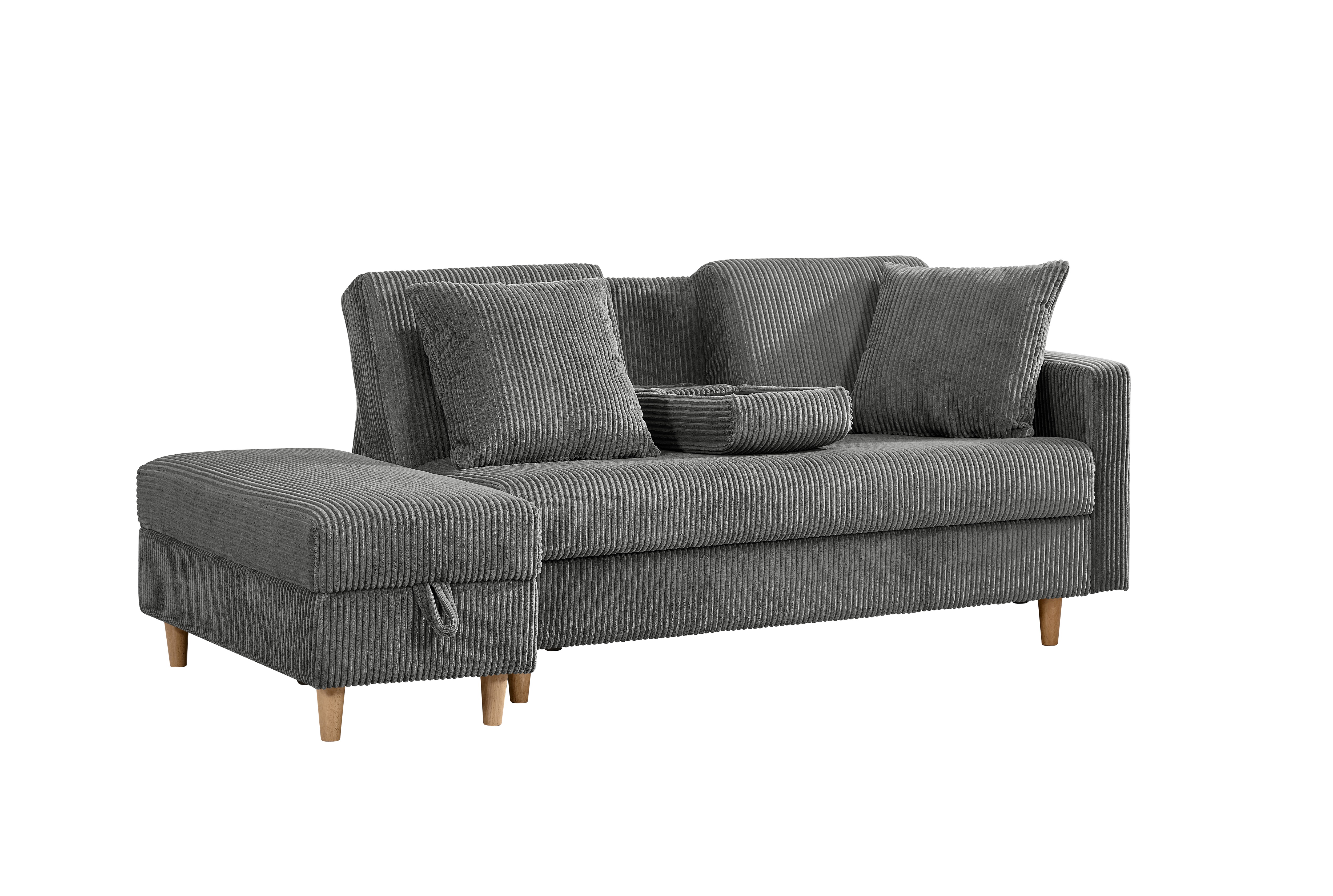 【国内発送.送.料.無.料！】ソファ ソファーベッド 3人掛け カウチソファ 多機能ソファ オットマン付き たくさん収納 レイアウト自由 左右側とも取り付けるアームレスト クッション2個 47