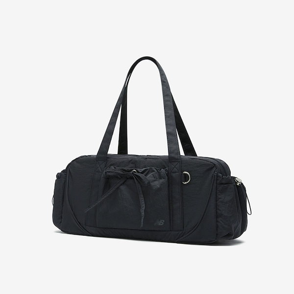 [NEWBALANCE] グロッシーリボンダッフルバッグ Black Qoo10] new balance Glossy Ribbon Duffel
