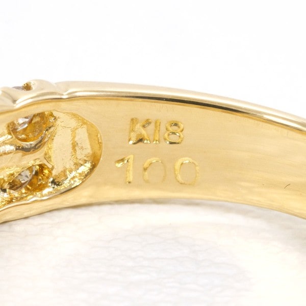 K18 18金 YG リング 指輪 12号 ダイヤ 1.00 カード鑑別書 ジュエリー 中古 K18 18金 YG リング 指輪 12号 ダイヤ 1.00 カード鑑別書 ジュエリー 中古