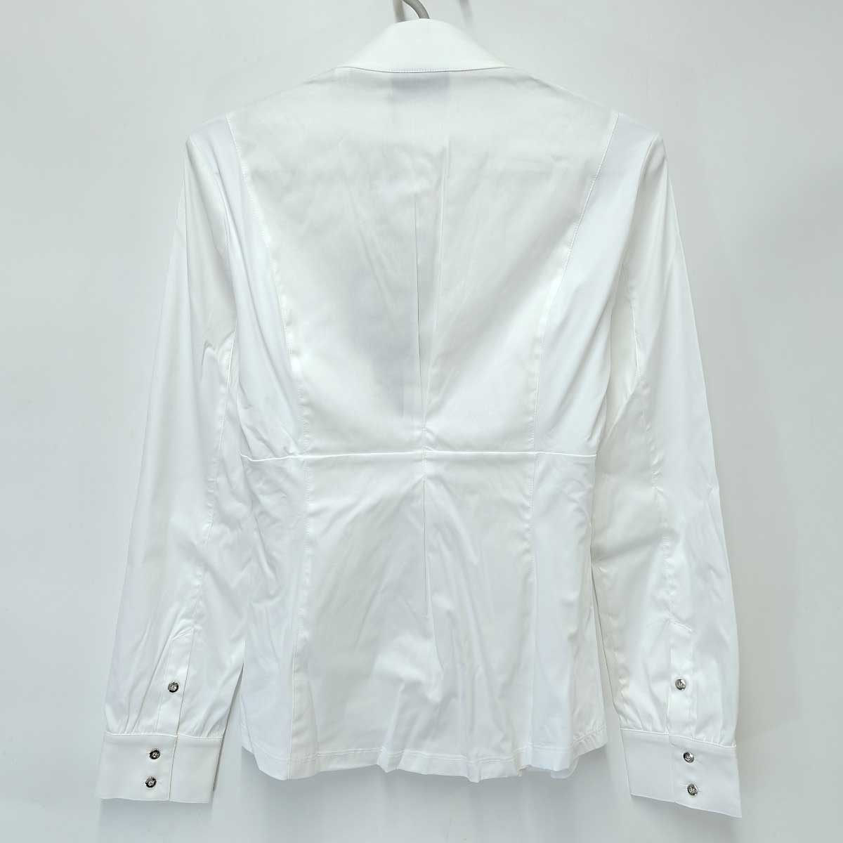 【中古・未使用品】 Sady 長袖 シャツ ハーフ 競技用シャツ EQUILINE 13199 ホワイト P07626 乗馬 馬術