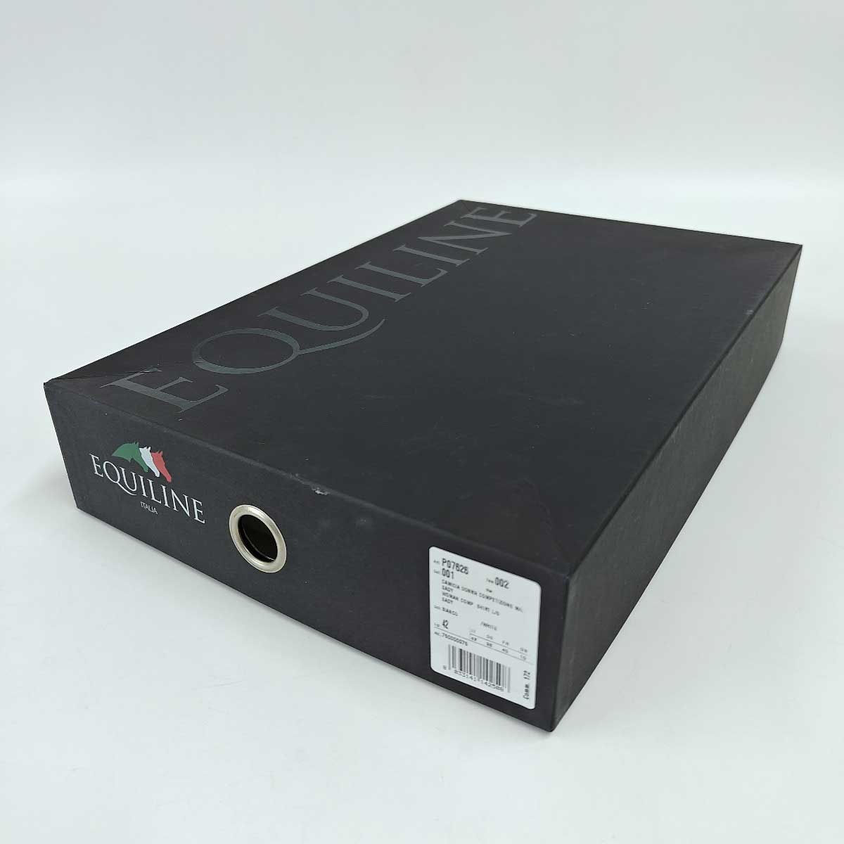 【中古・未使用品】 Sady 長袖 シャツ ハーフ 競技用シャツ EQUILINE 13199 ホワイト P07626 乗馬 馬術