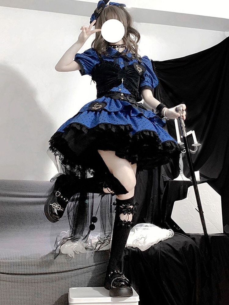 メガ割 今人気のロリータSALE スパイシーキャンディスプリットロリータセット愛されドッキングワンピース 公演着 ドレス メガ割 今人気のロリータSALE スパイシーキャンディスプリットロリータセット愛されドッキングワンピース 公演着 ドレス