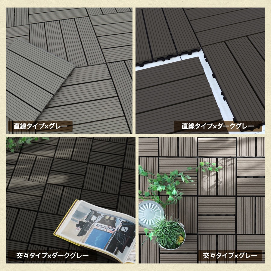 ウッドパネル パネル 人工木ウッドデッキ 54枚セット 4.8m2 人工木 DIY 北欧 ガーデン エクステリア 縁側 工具不要 ジョイント式 腐らない ベランダ ガーデニング 庭づくり バルコニー