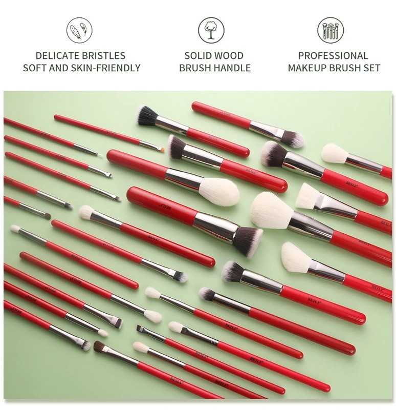 Beili-天然メイクブラシのセット,1130個,パウダー,チーク,アイシャドウ,プロのアイシャドウ用 Beili-天然メイクブラシのセット,1130個,パウダー,チーク,アイシャドウ,プロのアイシャドウ用