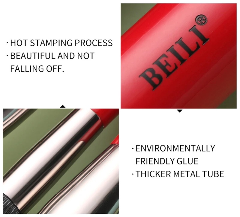 Beili-天然メイクブラシのセット,1130個,パウダー,チーク,アイシャドウ,プロのアイシャドウ用 Beili-天然メイクブラシのセット,1130個,パウダー,チーク,アイシャドウ,プロのアイシャドウ用