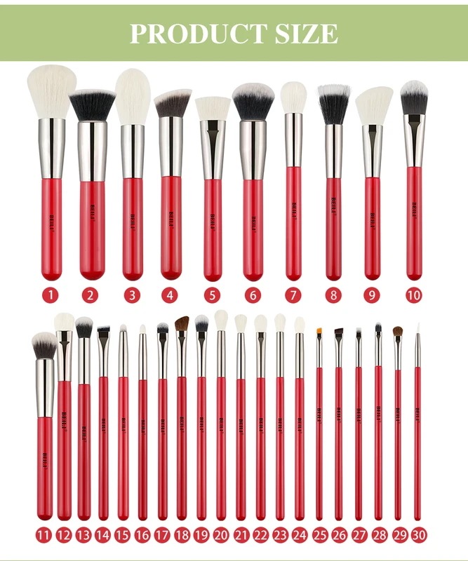 Beili-天然メイクブラシのセット,1130個,パウダー,チーク,アイシャドウ,プロのアイシャドウ用 Beili-天然メイクブラシのセット,1130個,パウダー,チーク,アイシャドウ,プロのアイシャドウ用