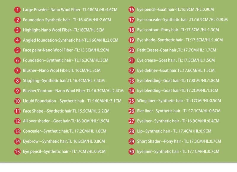 Beili-天然メイクブラシのセット,1130個,パウダー,チーク,アイシャドウ,プロのアイシャドウ用 Beili-天然メイクブラシのセット,1130個,パウダー,チーク,アイシャドウ,プロのアイシャドウ用